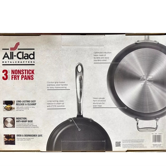 All-Clad Hard-Anodized Fry Pan 3-piece Set - Picture 11 of 13